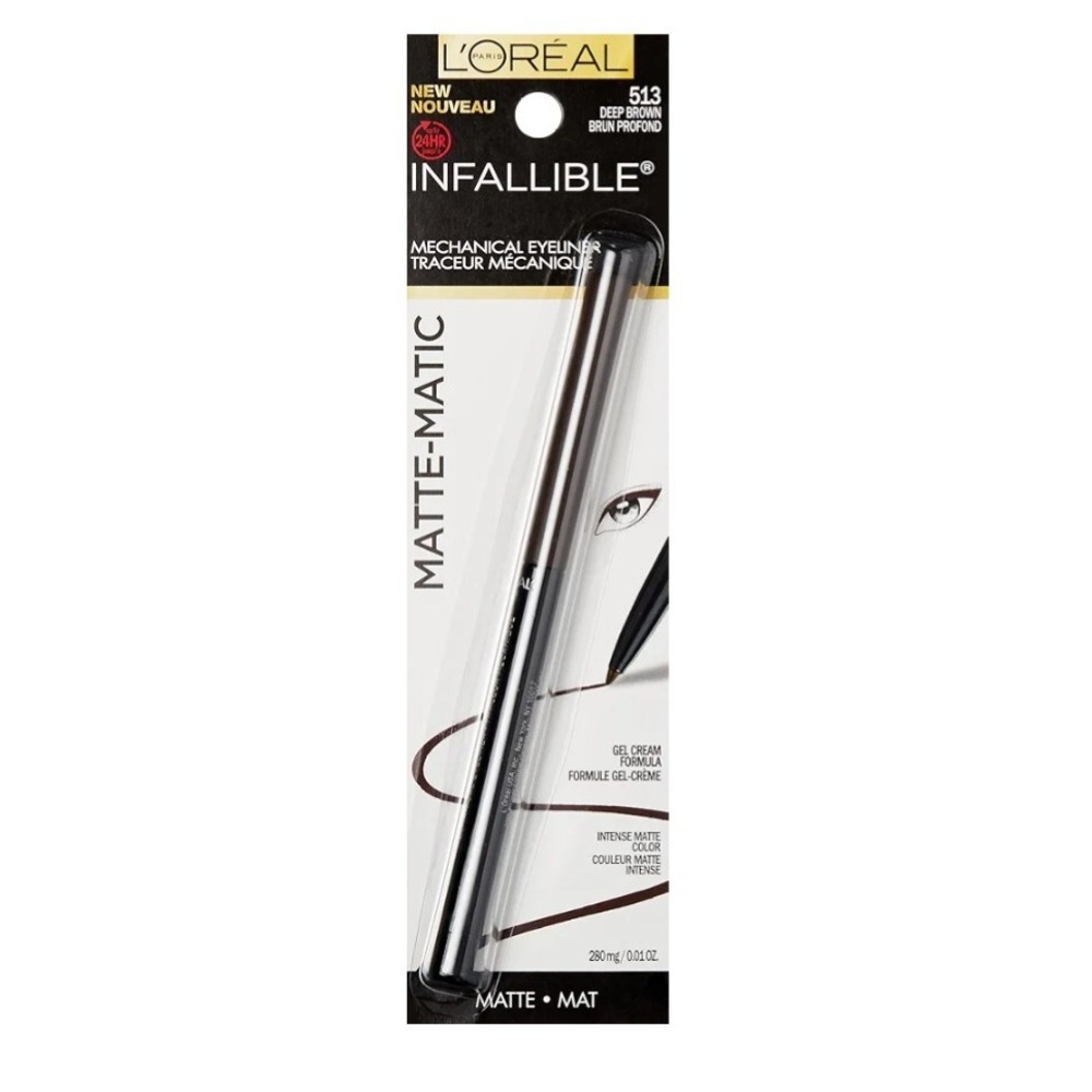 L'oreal-Paris-Infallible-Matte-Mechanical Eyeliner-513 Deep Brown-NEW/CARDED!